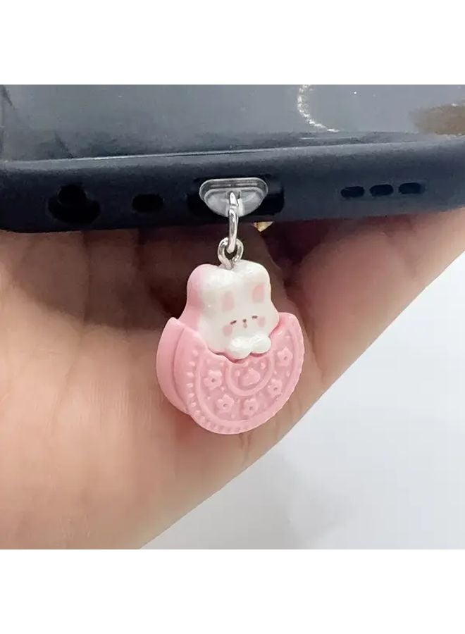 DIY سدادة غبار هاتف جرو البسكويت الراتنجي لهاتف آيفون 5 14 برو ماكس هدية ديكور حيواني - Image 1
